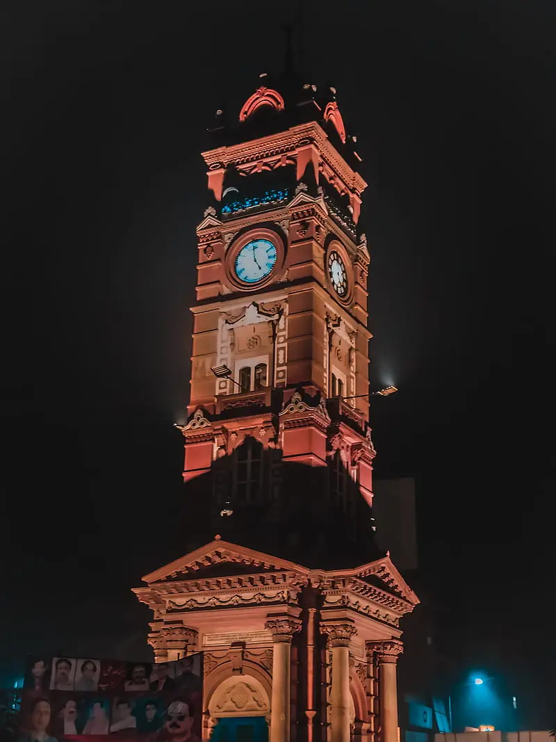 Faisalabad-Clock-Tower-At-Night